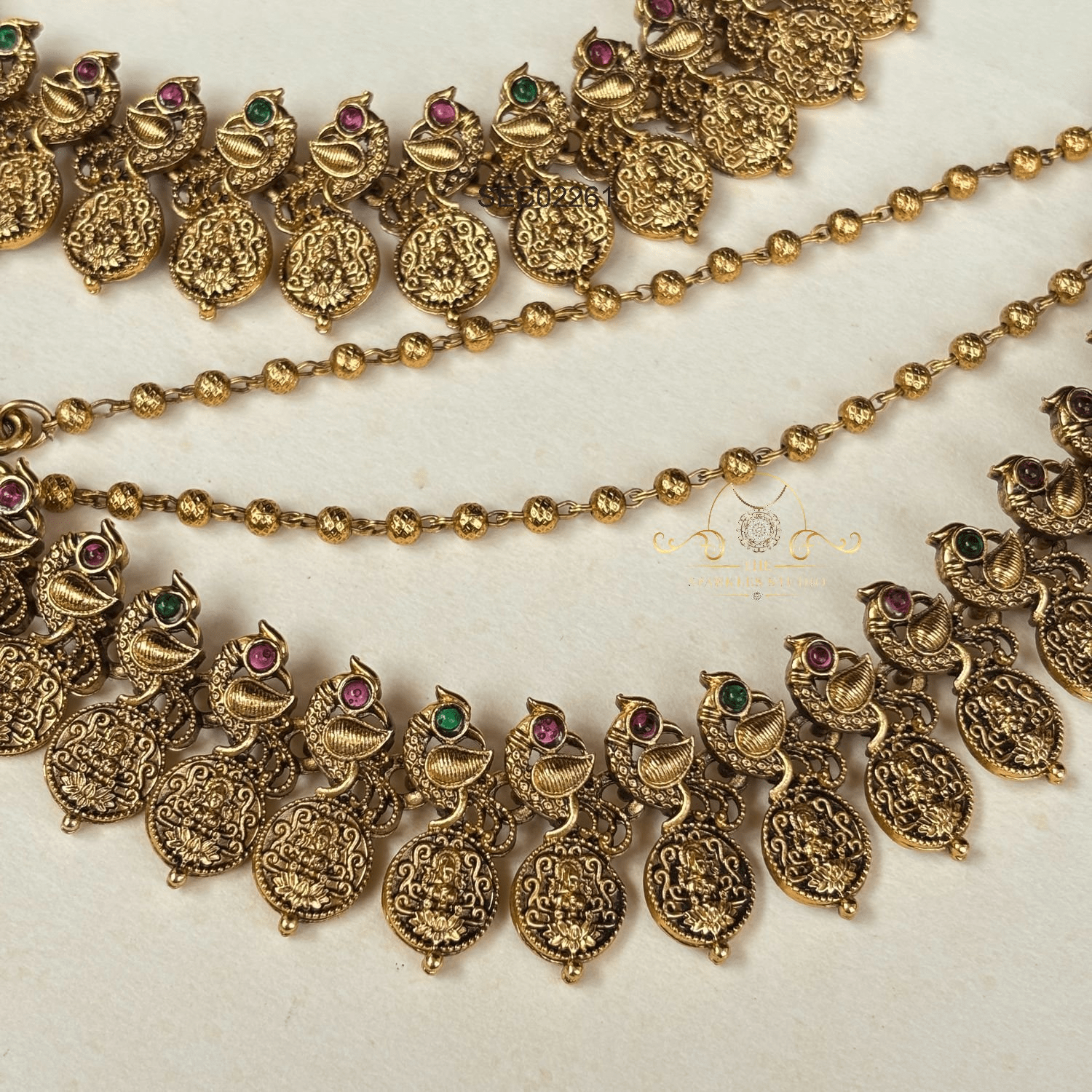 Antique Peacock Kasu Mattal