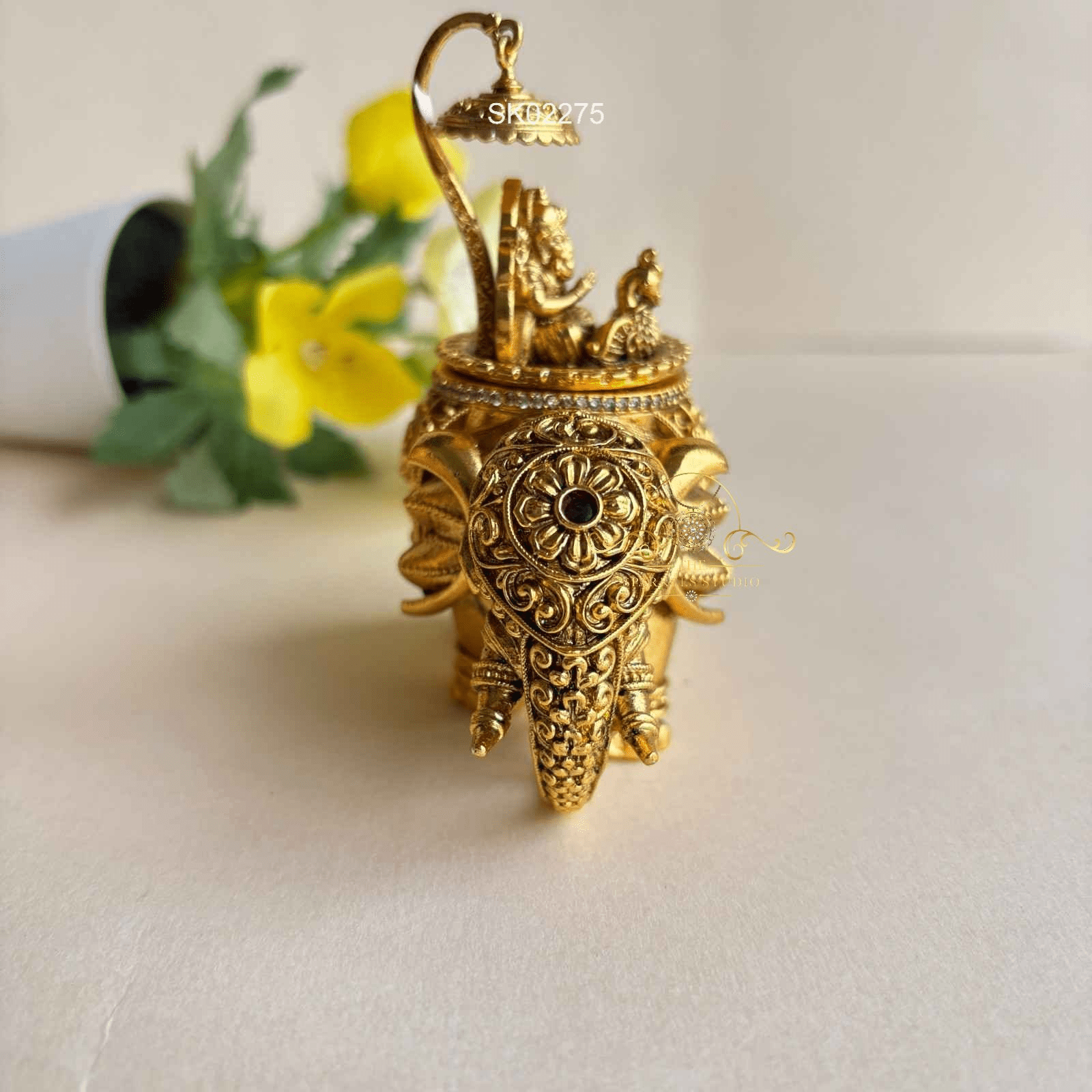 Elephant Ganesha Kumkum Box