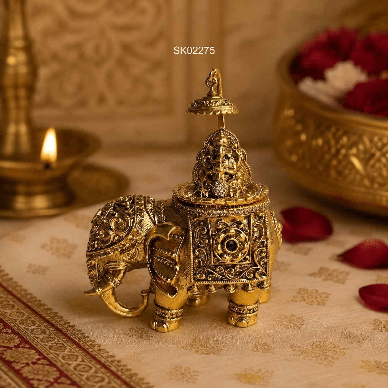Elephant Ganesha Kumkum Box