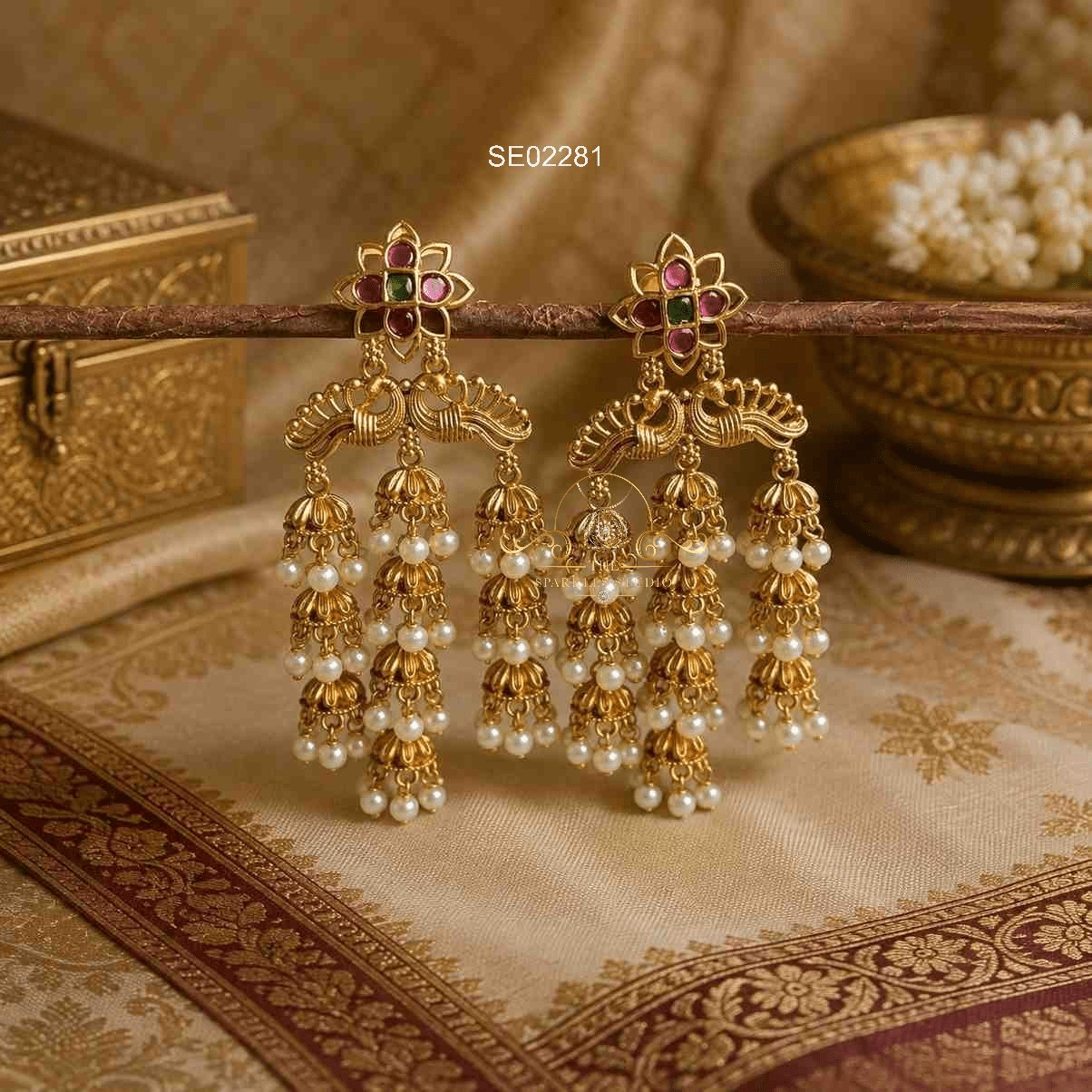 Exclusive Peacock with Jhumki Drops