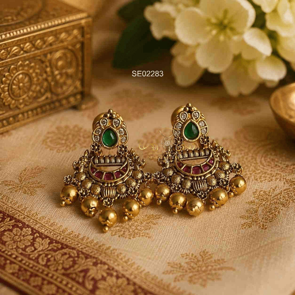 Antique Chandbali Earrings