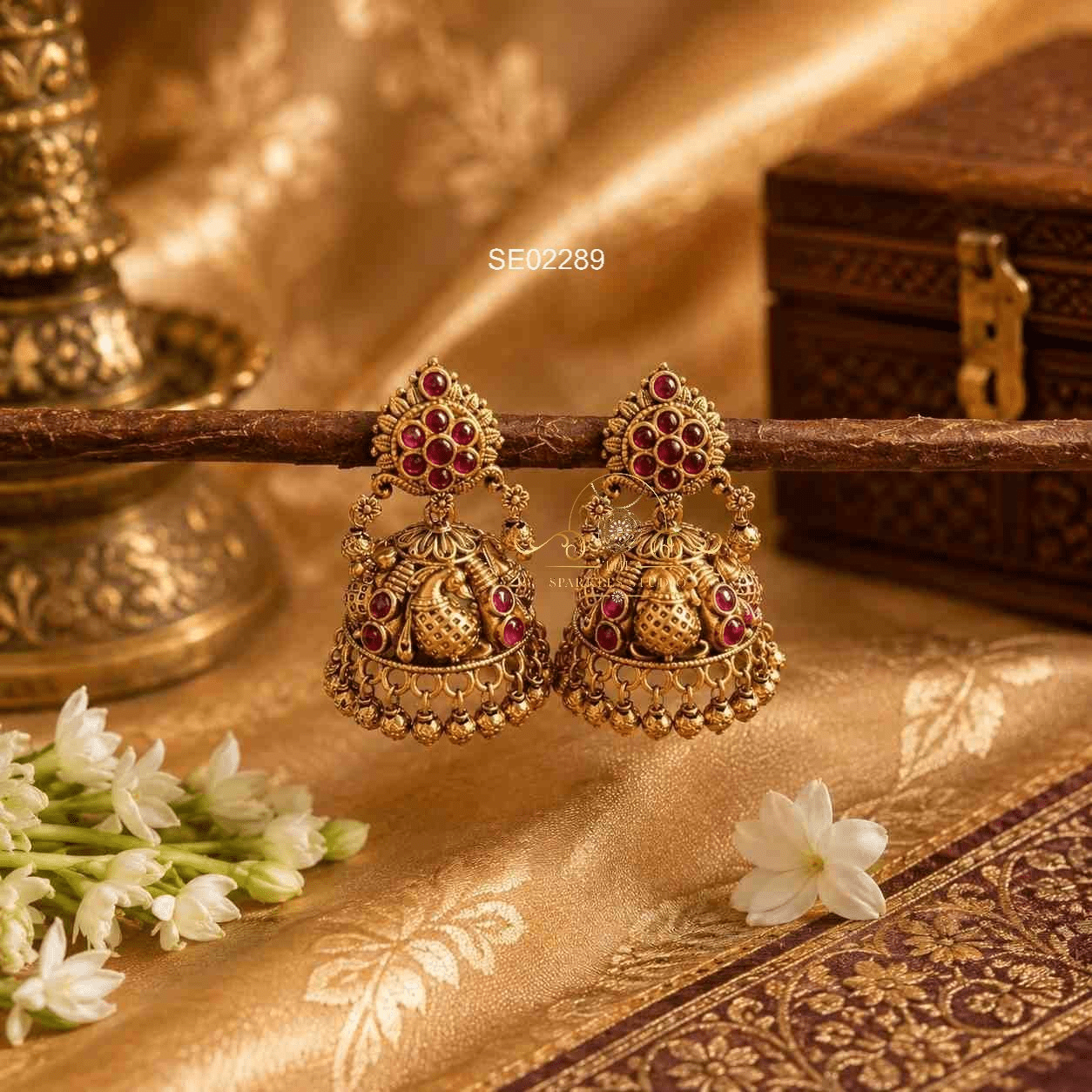 Antique Kemp Peacock Jhumkis