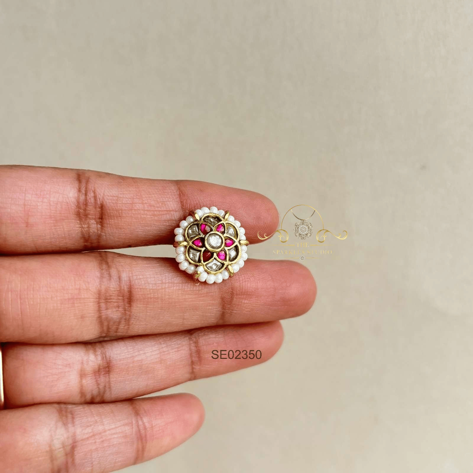 Pretty Jadau Ear Studs