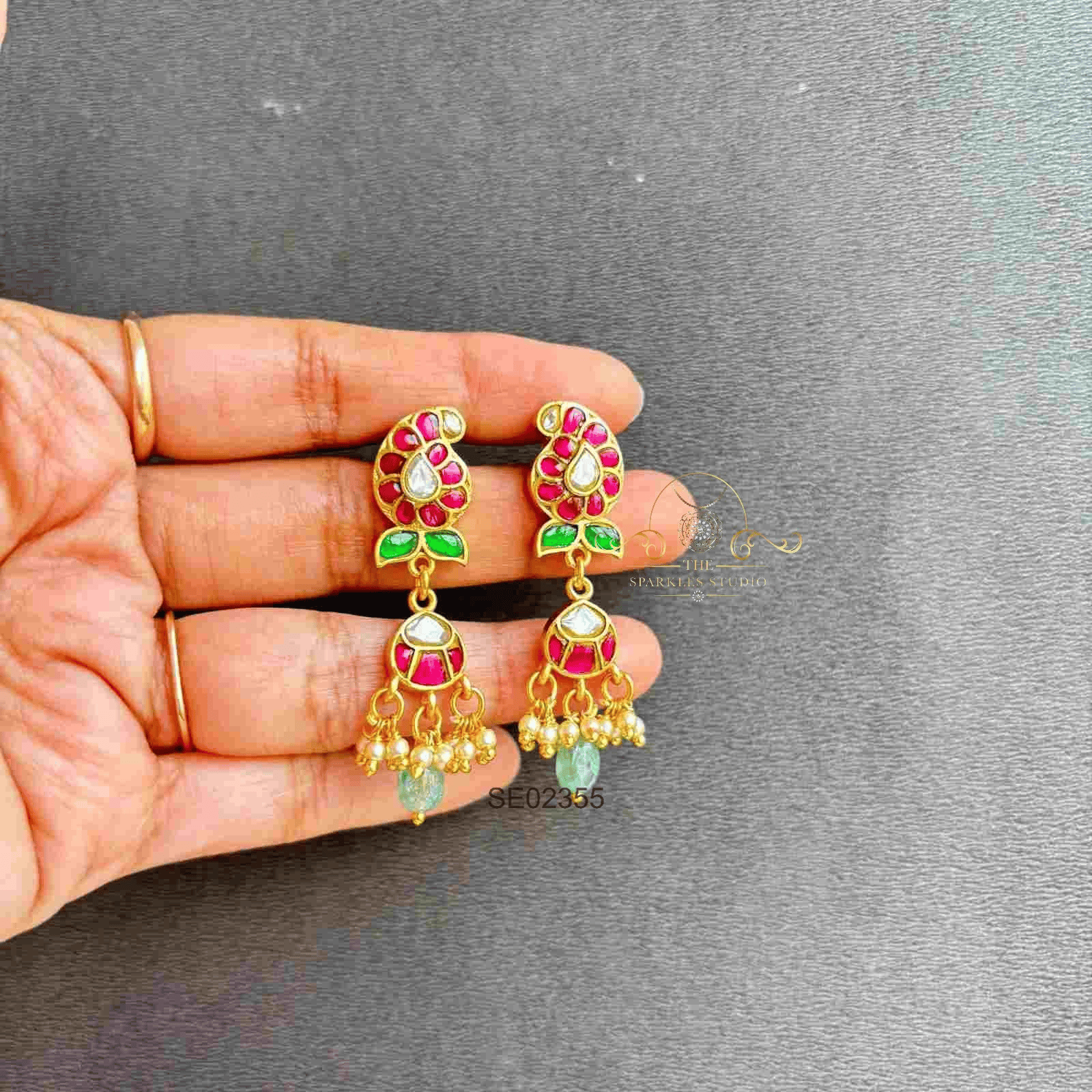 Mango Jadau Drop Earrings