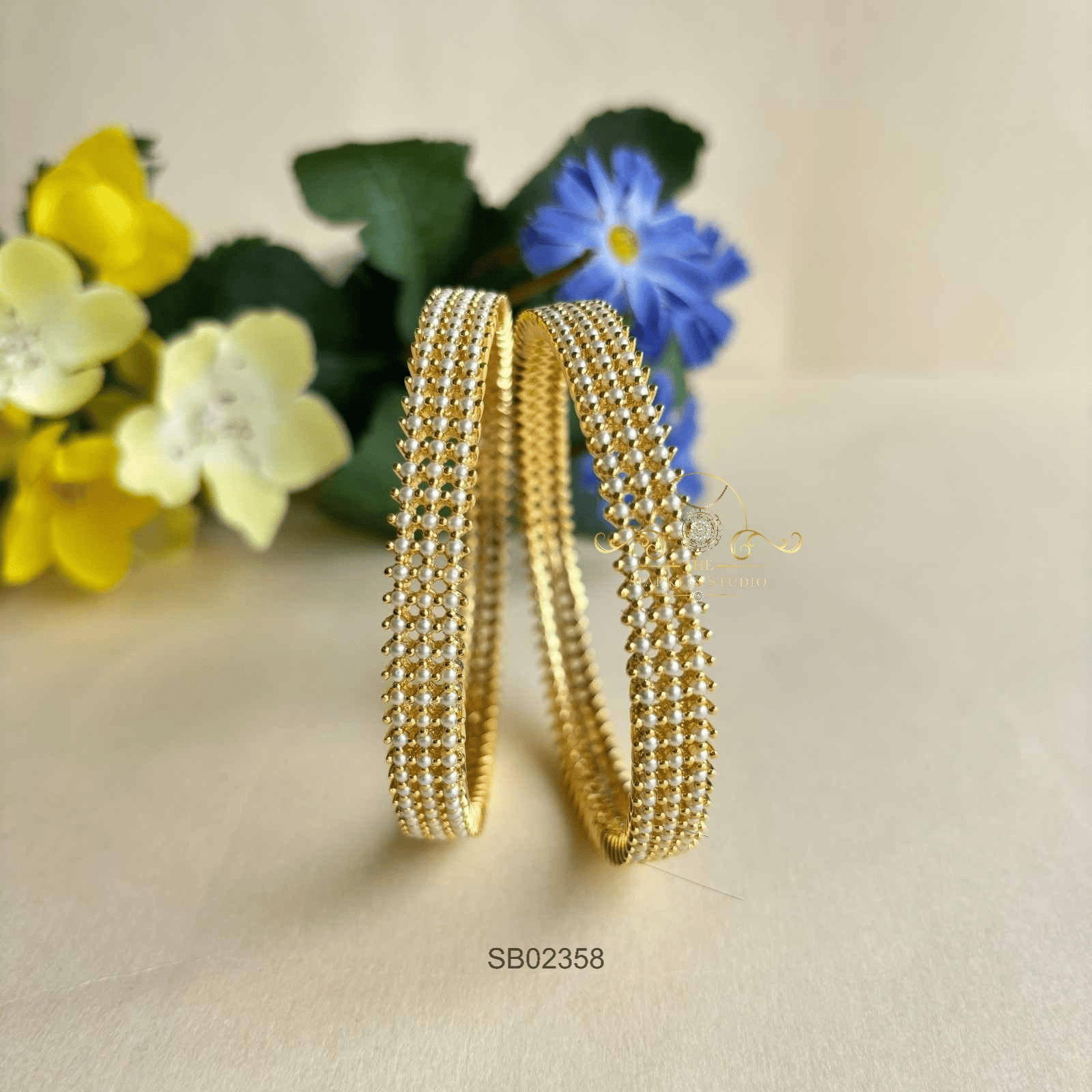 Three Layer Hyderabad Pearl Bangles