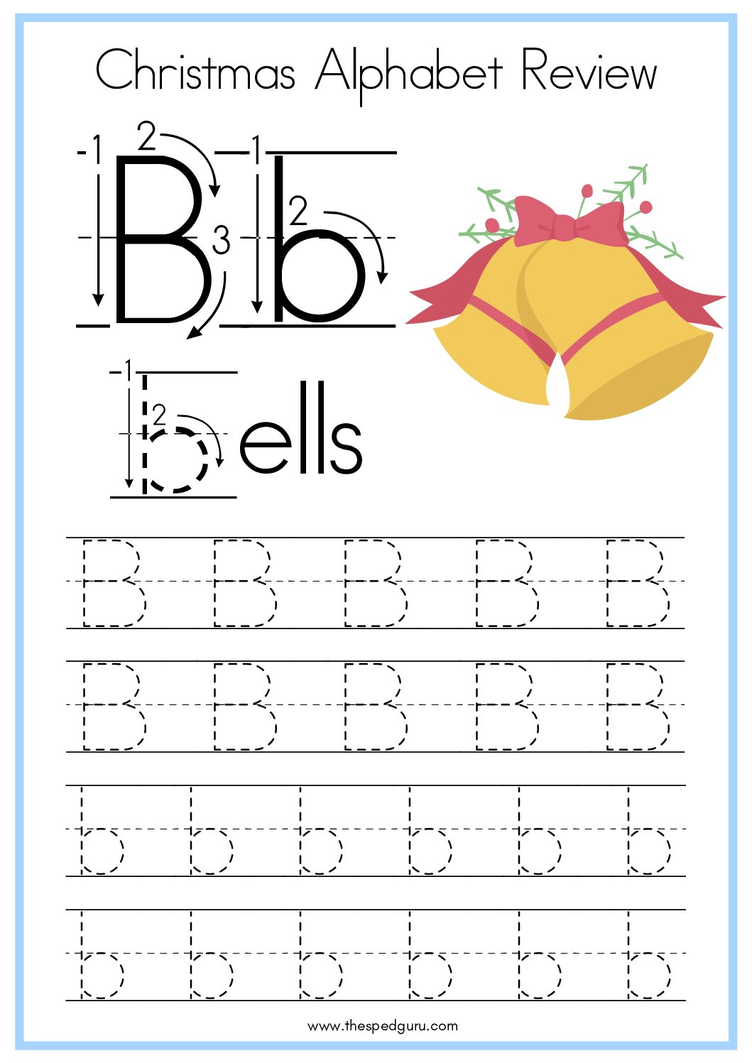 Christmas alphabet worksheets