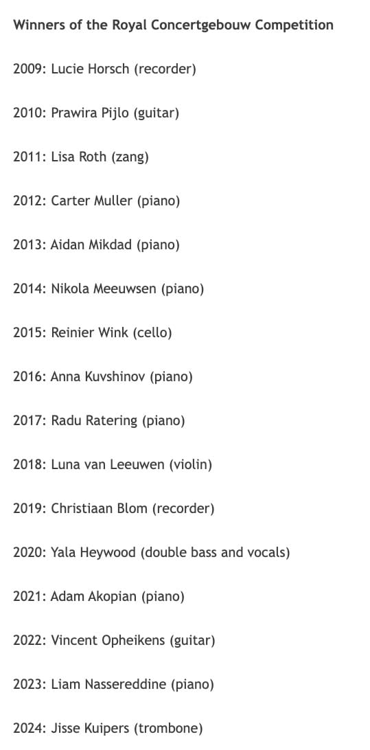 previous winners of the concertgebouw competition