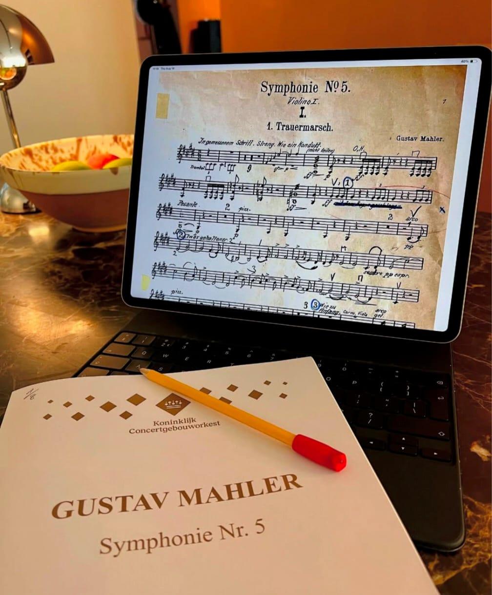 music on a screen