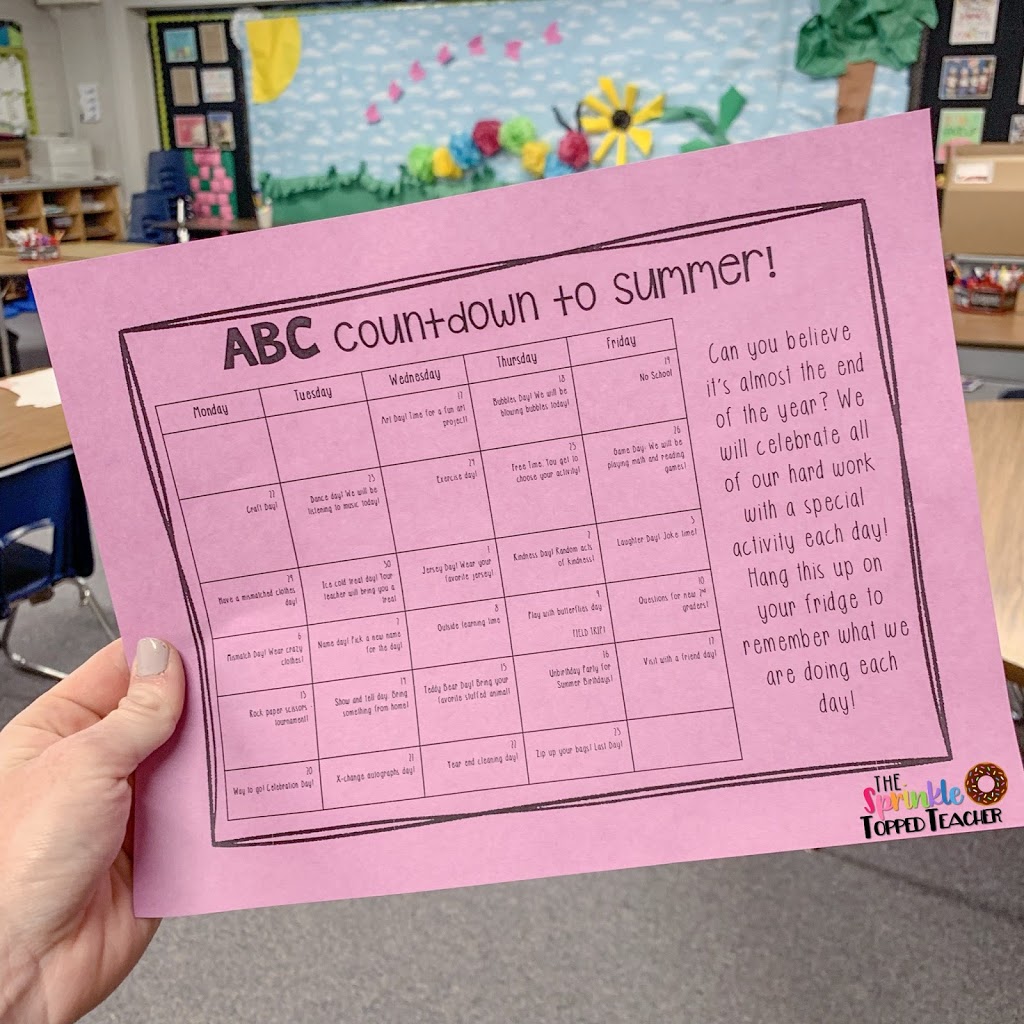 Editable abc countdown to summer