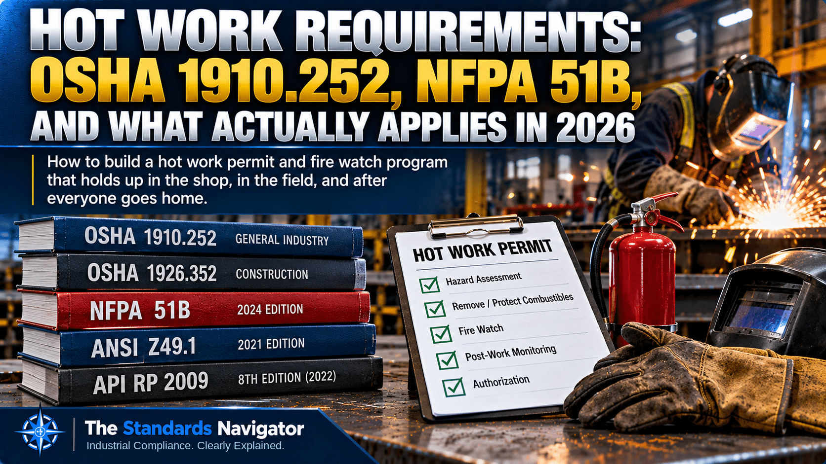 Hot Work Requirements: OSHA 1910.252 & NFPA 51B (2026)