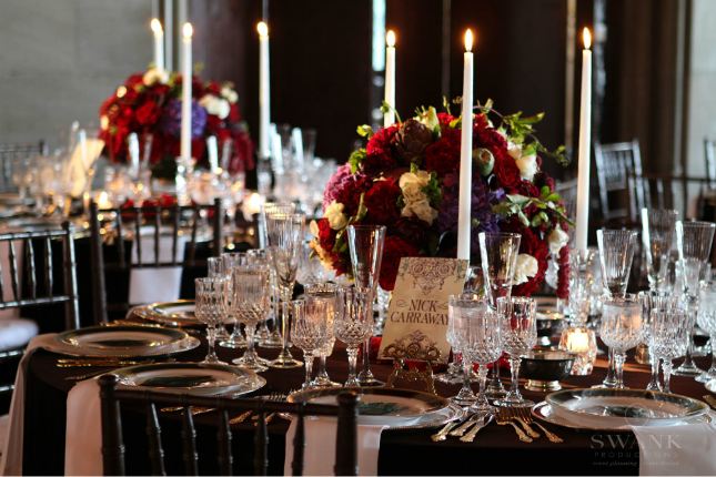 Great Gatsby Table Setting Themed Party