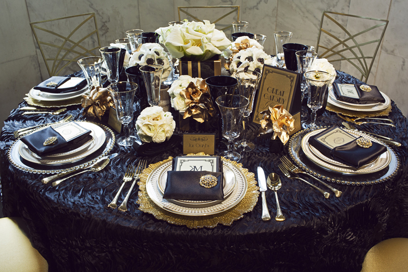 Great Gatsby Table Setting Themed Party