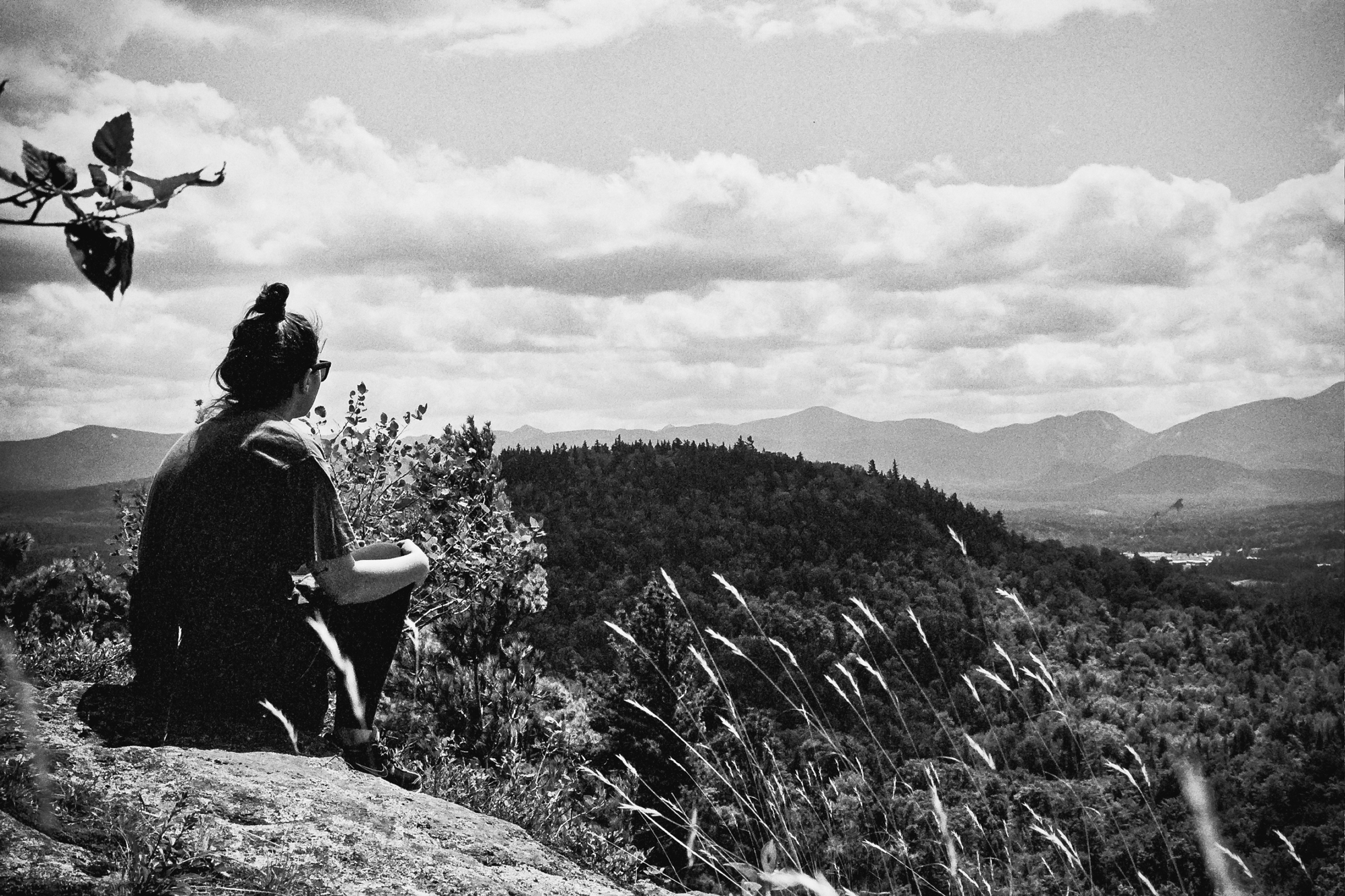This is a secret spot in Lake Placid, NY. It is one of the best views of the 46'ers in the Adirondacks. Here, my dear friend Jess, who I've known since our first year of college, takes some time to soak in the sights. || Summer 2013 | Lake Placid, NY ||