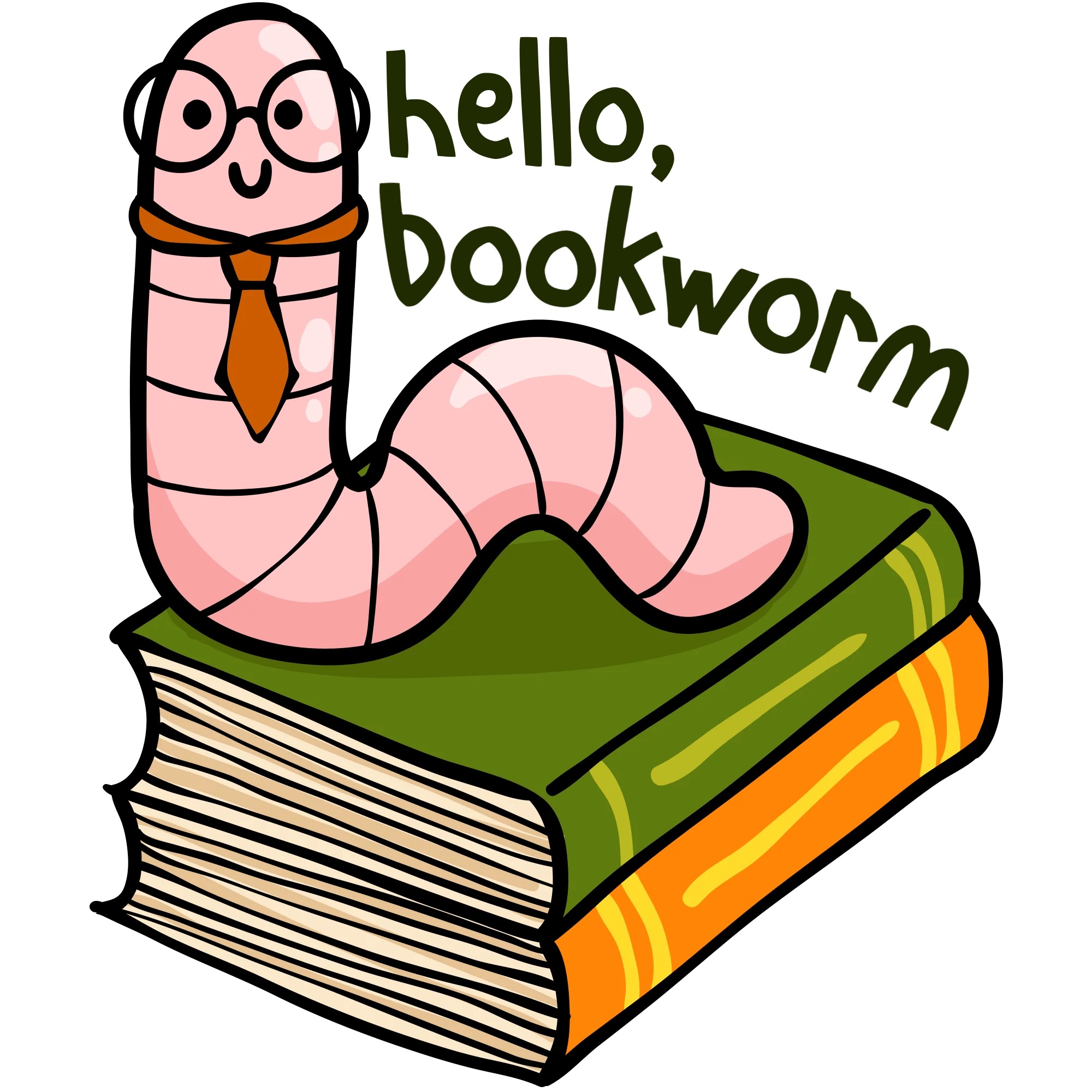 Hello Bookworm The Stkr Store