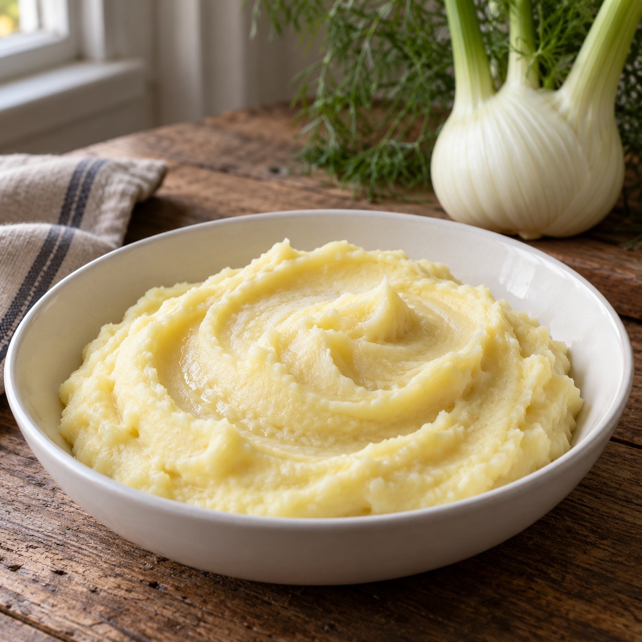 Smooth roasted fennel and Yukon Gold potato puree