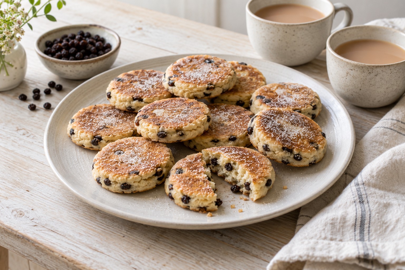 Welsh Cakes with Tea-Soaked Currants