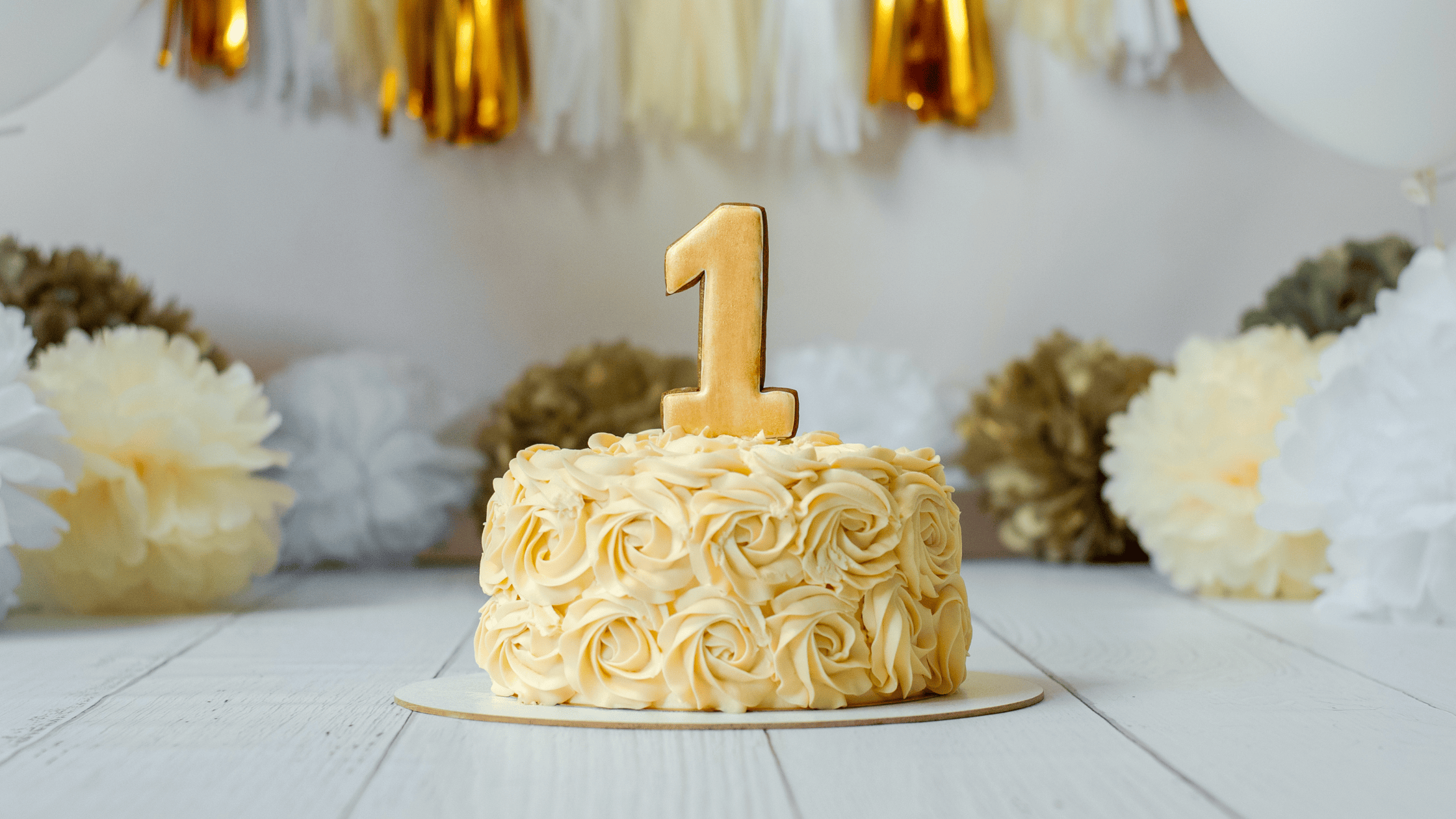 birthday cake with the number 1