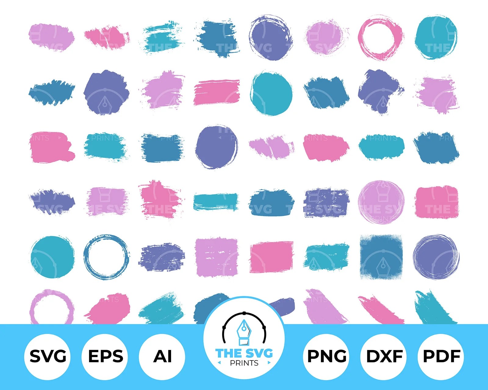 Brushstroke Keychain SVG Bundle – The SVG Prints