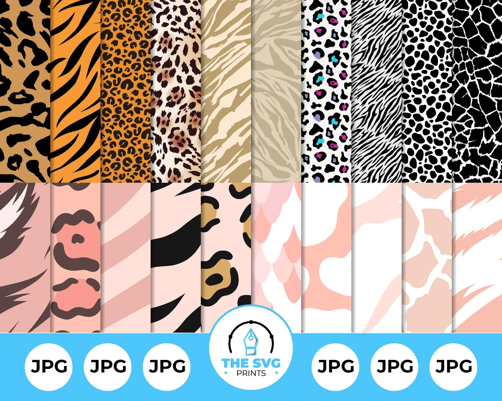 Animal Print Digital Paper Bundle – The SVG Prints