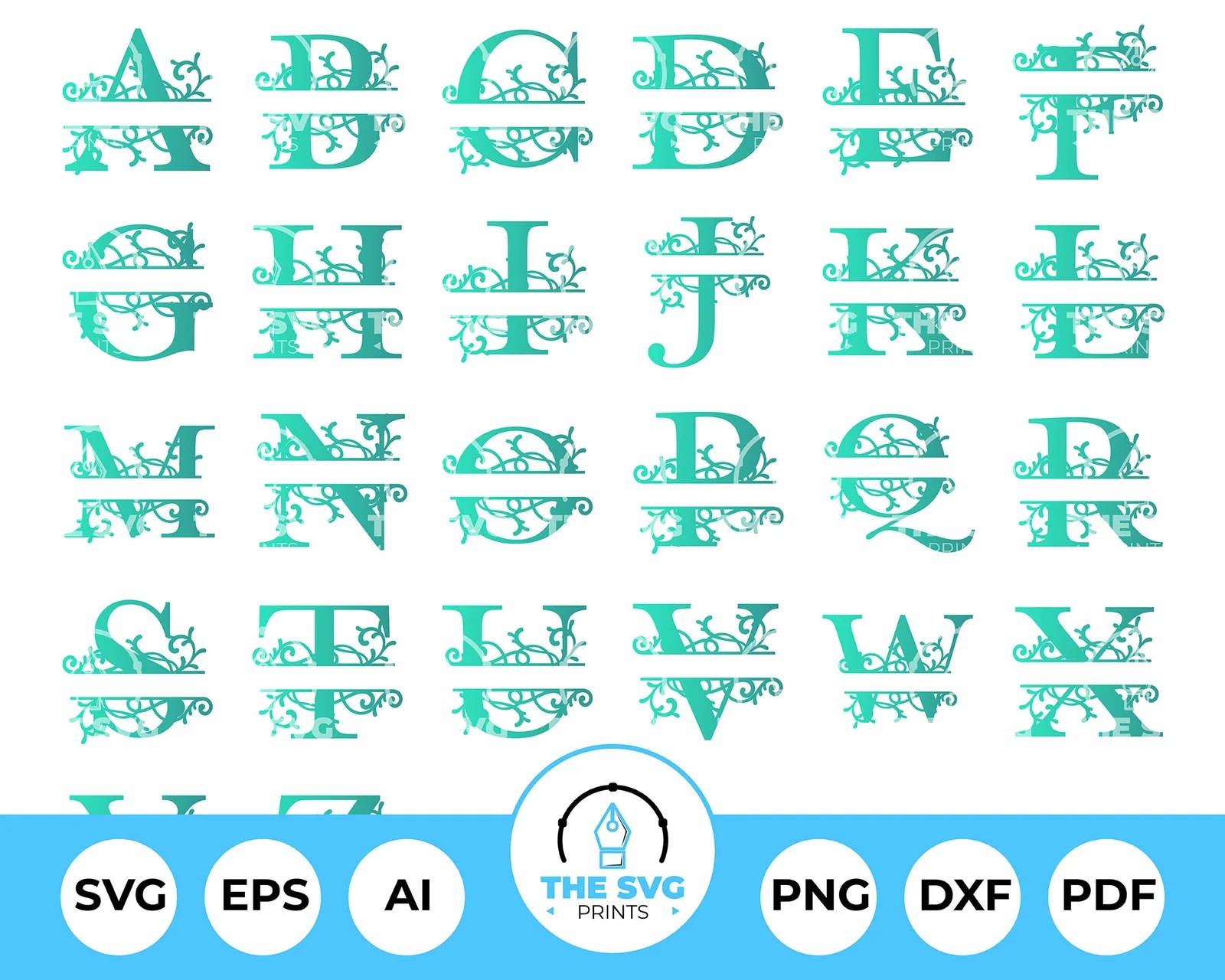 Split Monogram SVG Bundle – The SVG Prints