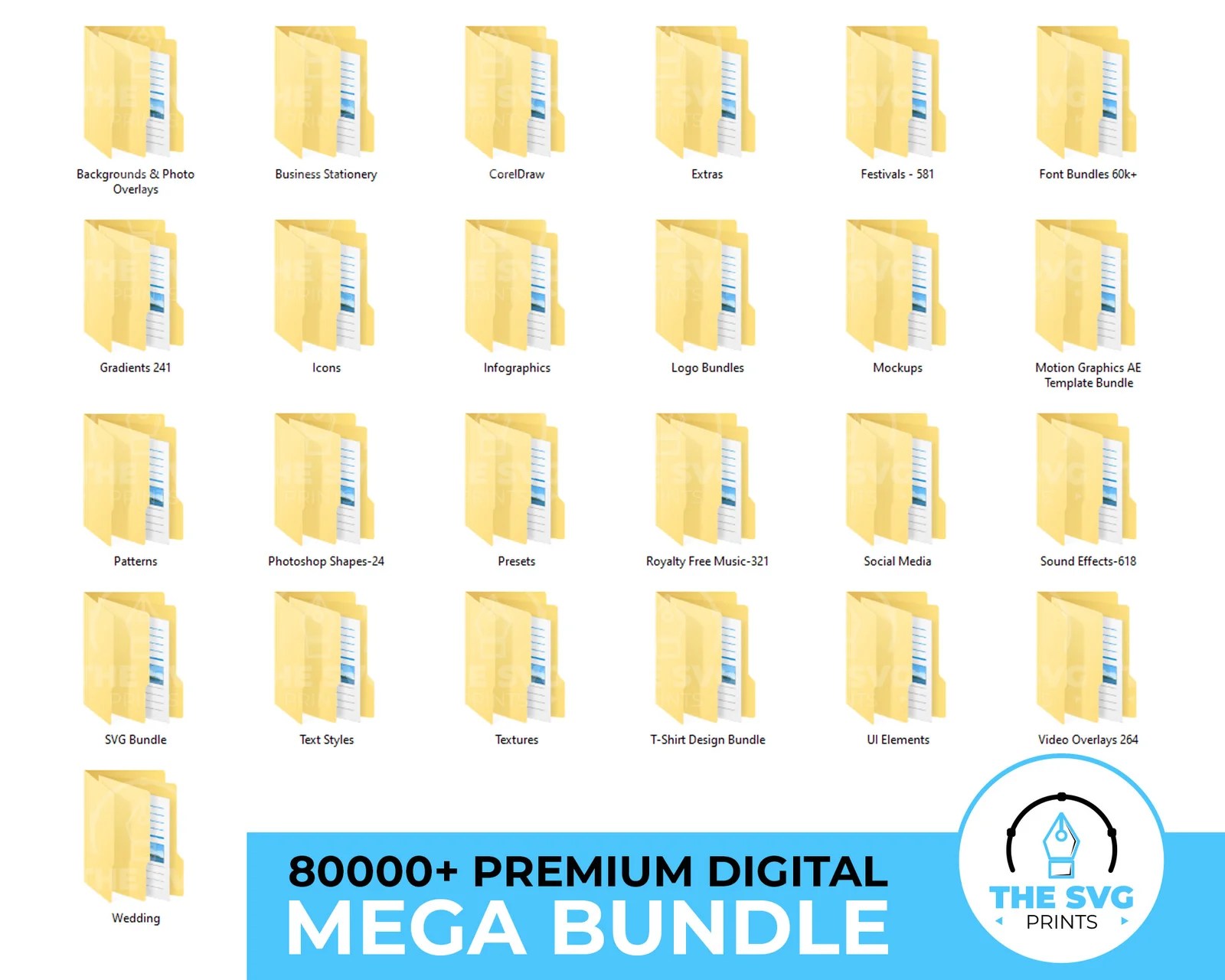 80000 Premium Digital Mega Bundle – The SVG Prints
