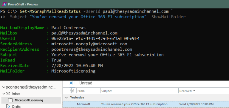 Check If An Email Was Read Using Graph Api Powershell Sdk