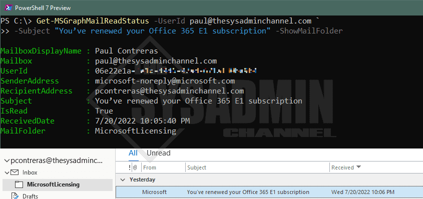 Check If An Email Was Read Using Graph Api Powershell Sdk