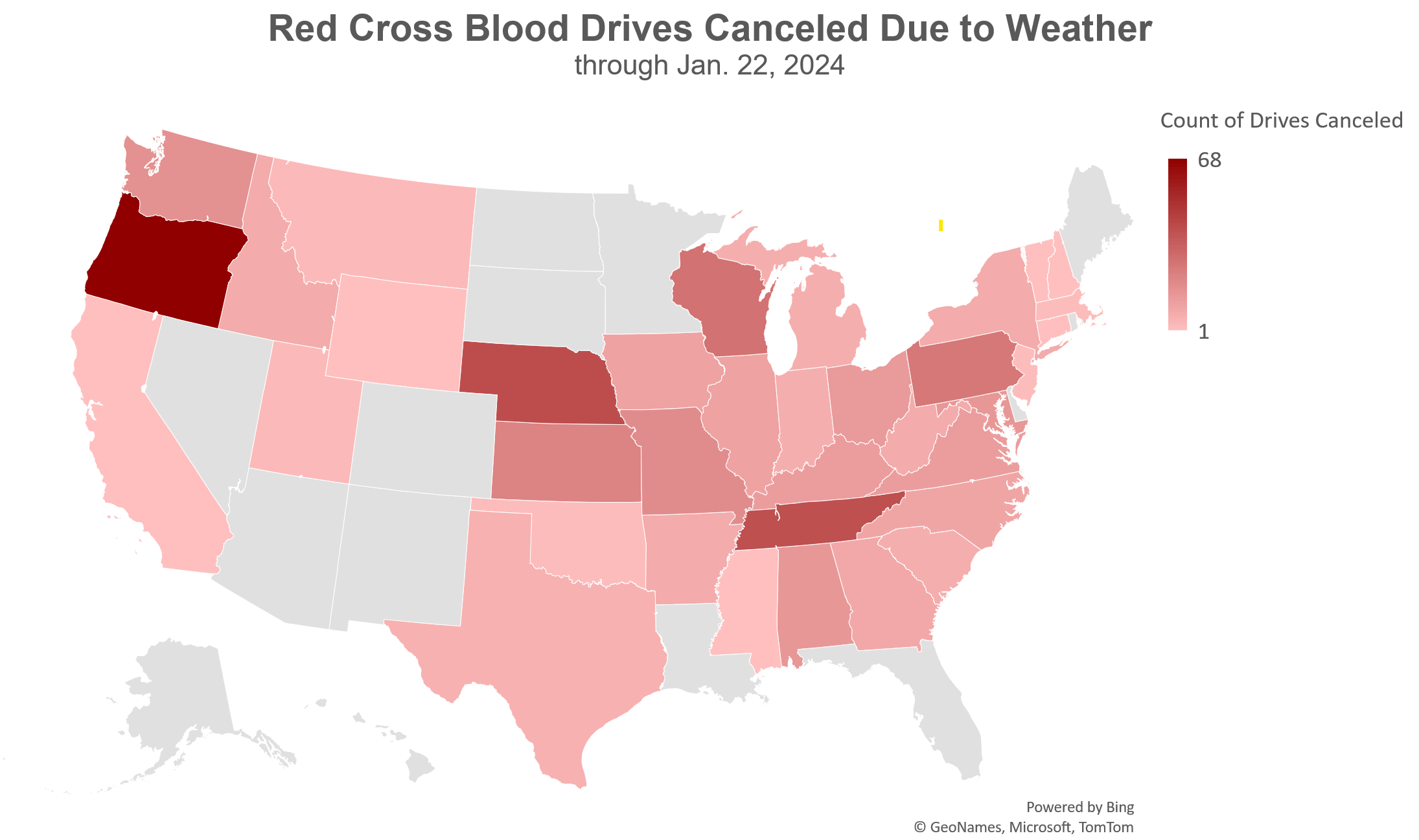 Red Cross Faces Critical Blood Shortage Amid Severe Winter Weather Red Cross Map 