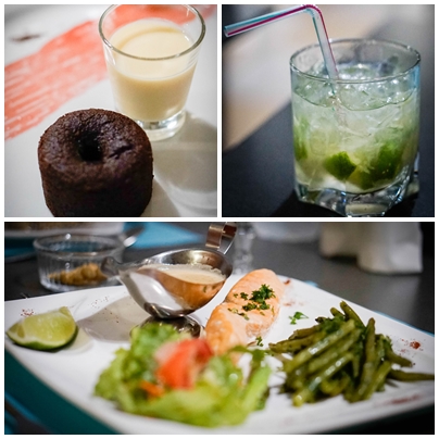 collage of food and beverages