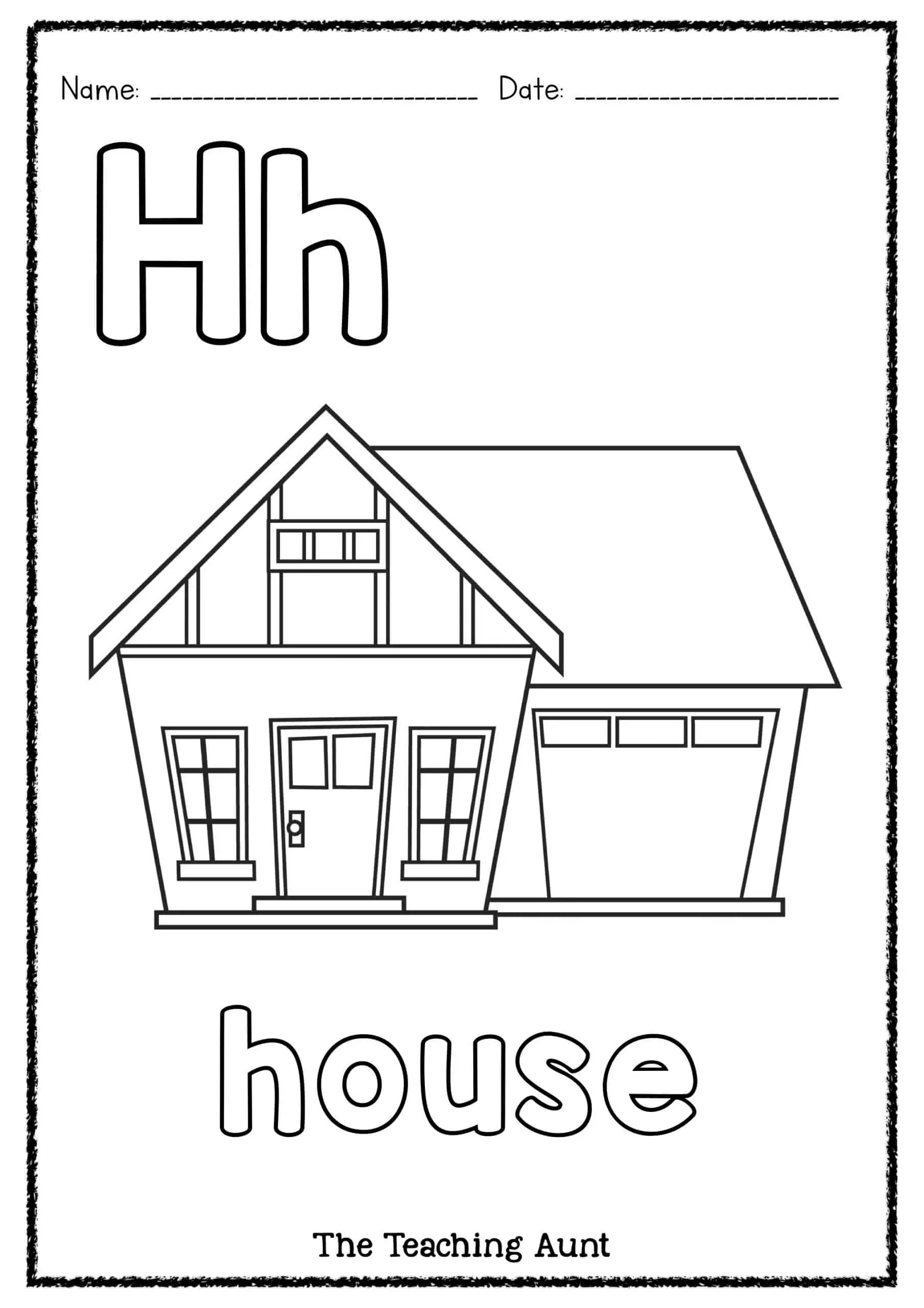 h is for house art and craft the teaching aunt