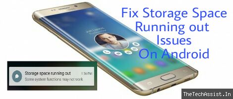 fix storage space running out in android