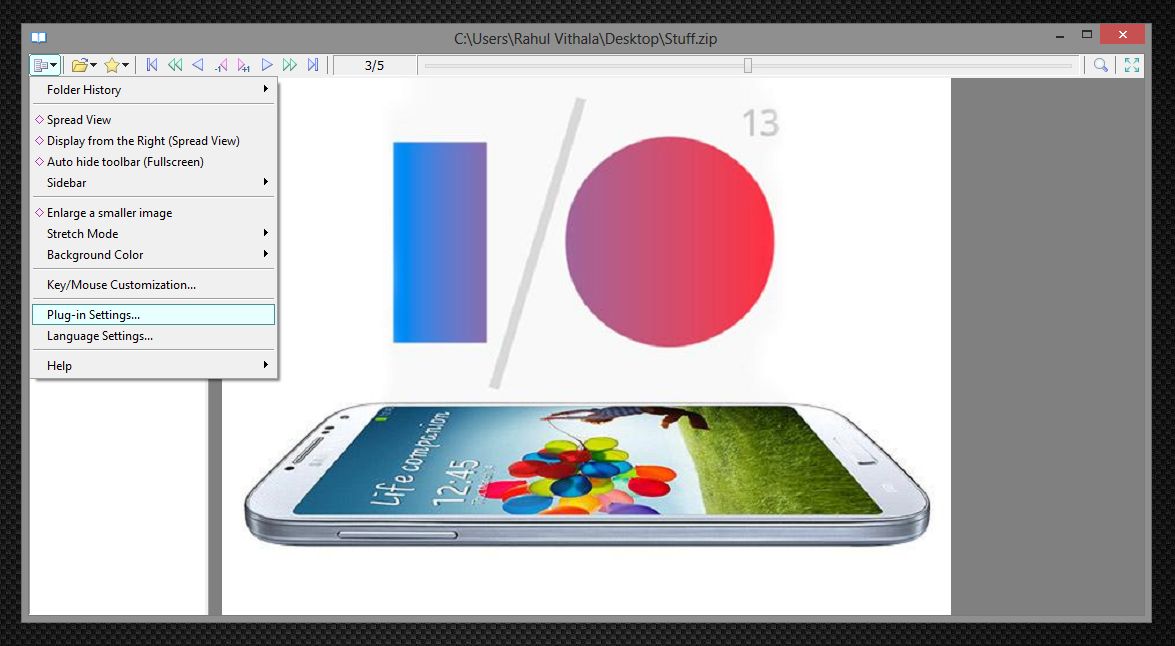 View Images In A Zip File In Windows Using SpReader