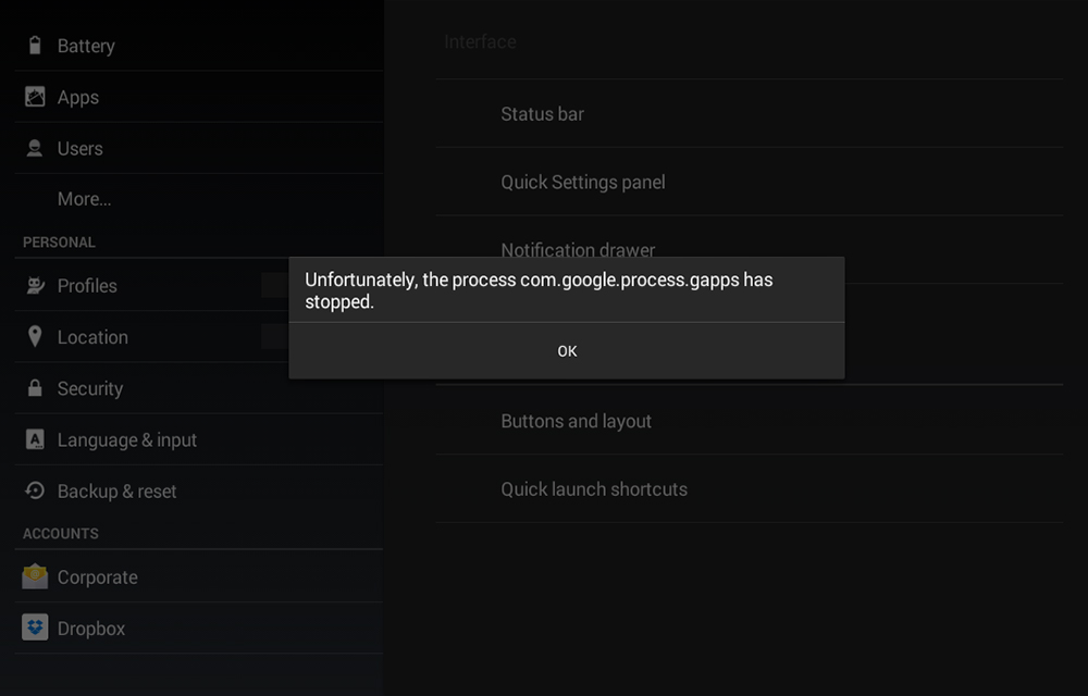 How to Fix process com-google-process-gapps has stopped error in your android device