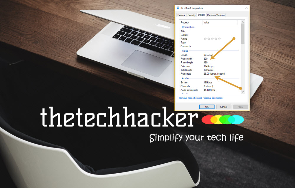 How to check Video Resolution and Frame Rate on Windows 10