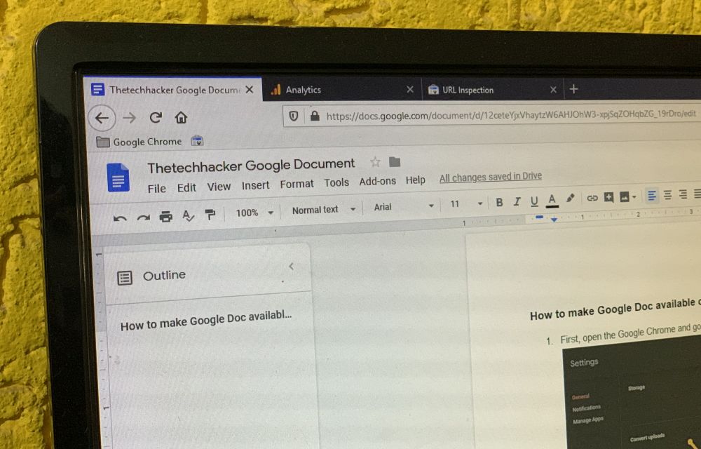 How to make Google Doc available offline