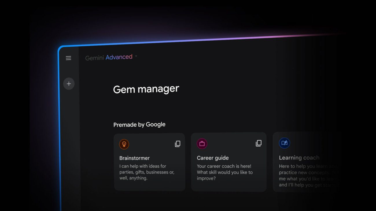 Google Gemini Gem manager interface