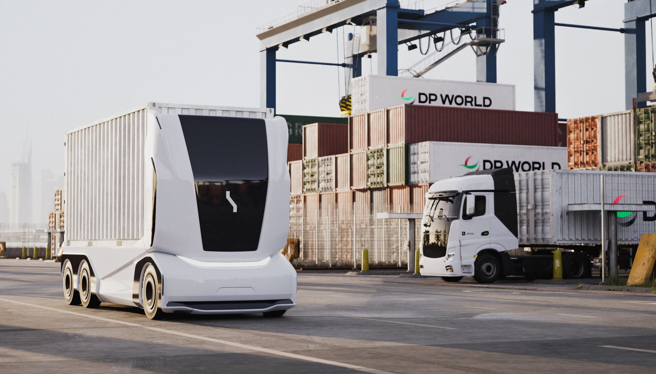 Autonomous truck in Dubai logistics