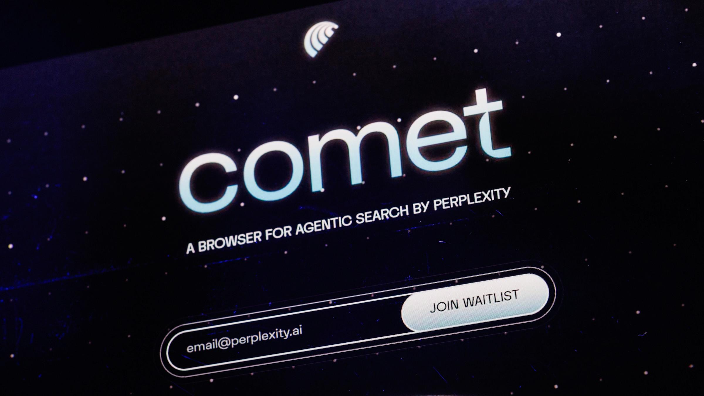 Perplexity Comet AI browser interface display
