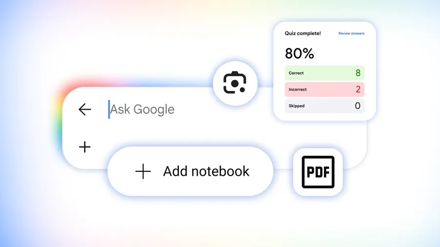 Google AI study tools interface