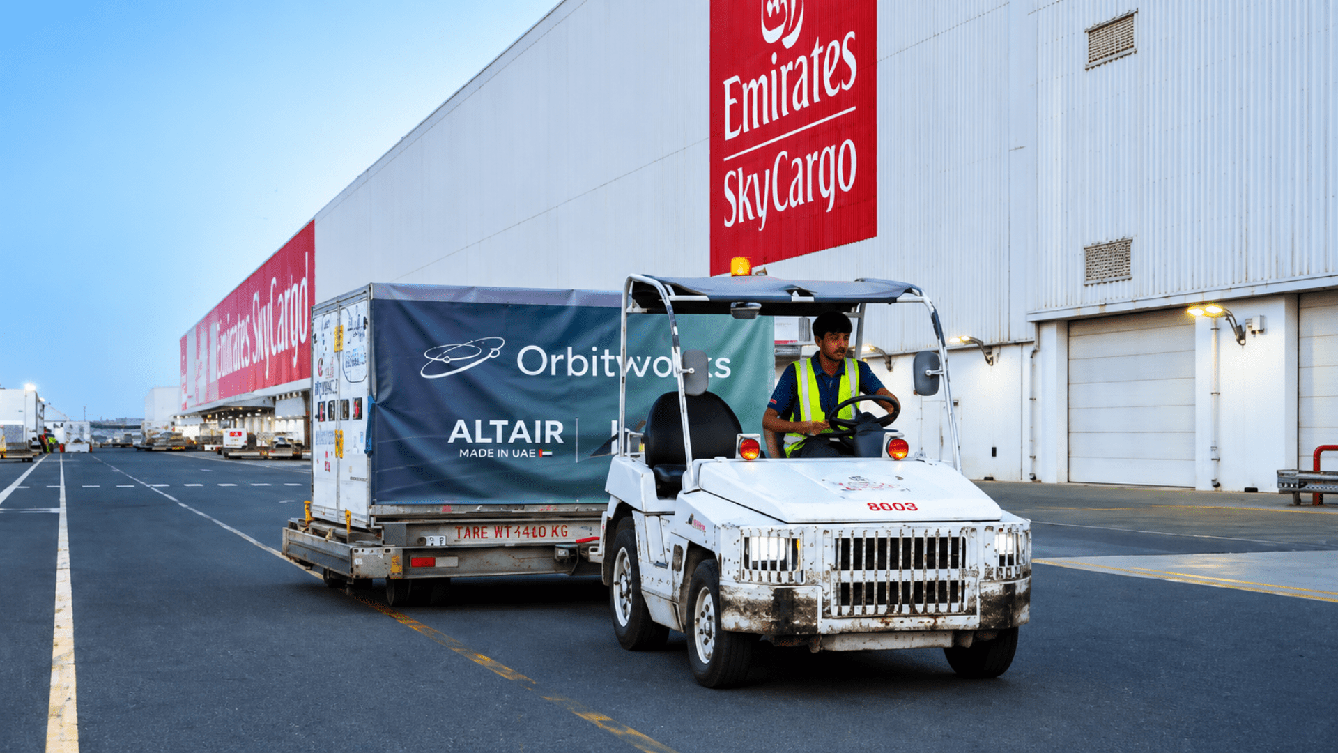 Altair-1 satellite during transport