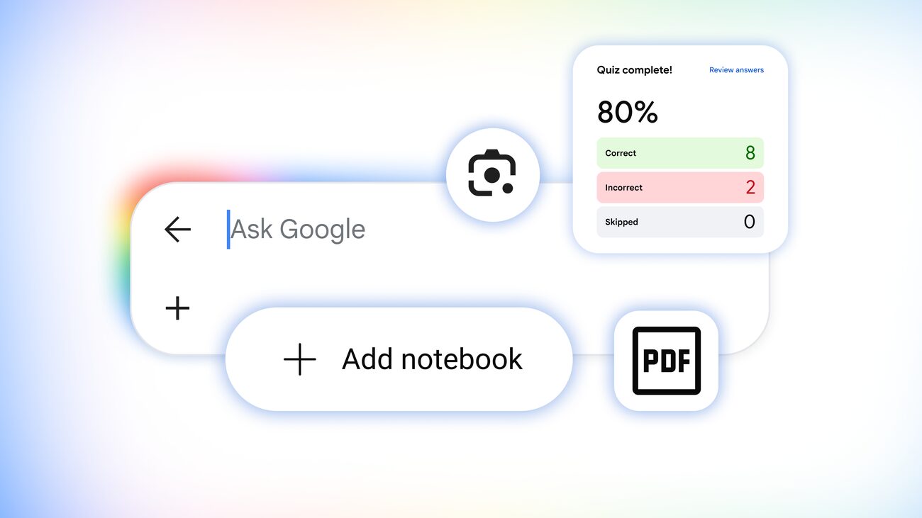 Google Chrome AI Interactive Student Quiz Interface