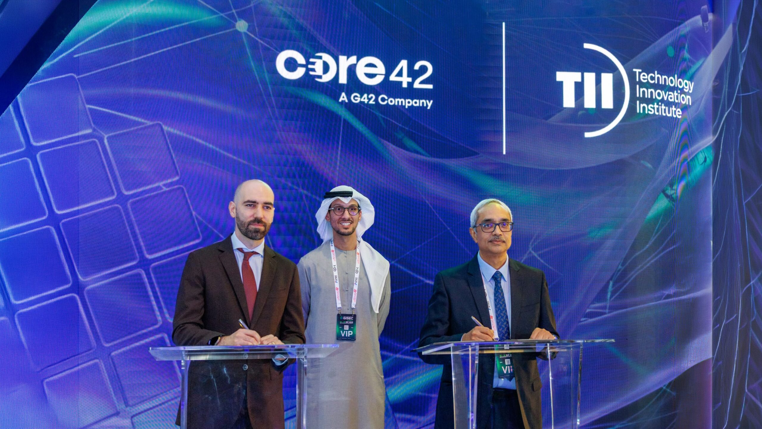 Core42 TII cybersecurity partnership signing