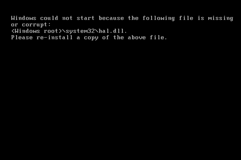 Fix Missing or Corrupt Hal.dll