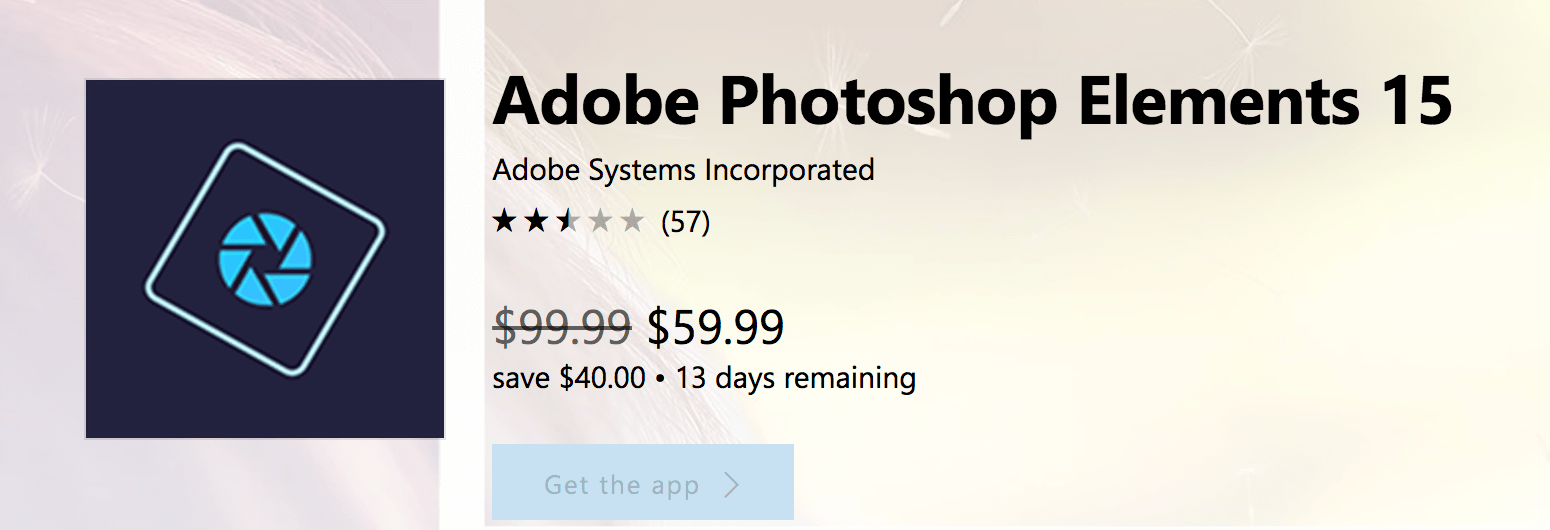 Microsoft Store Offers Discount on Adobe Photoshop
