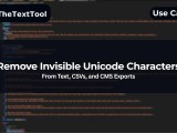 Remove Invisible Unicode Characters