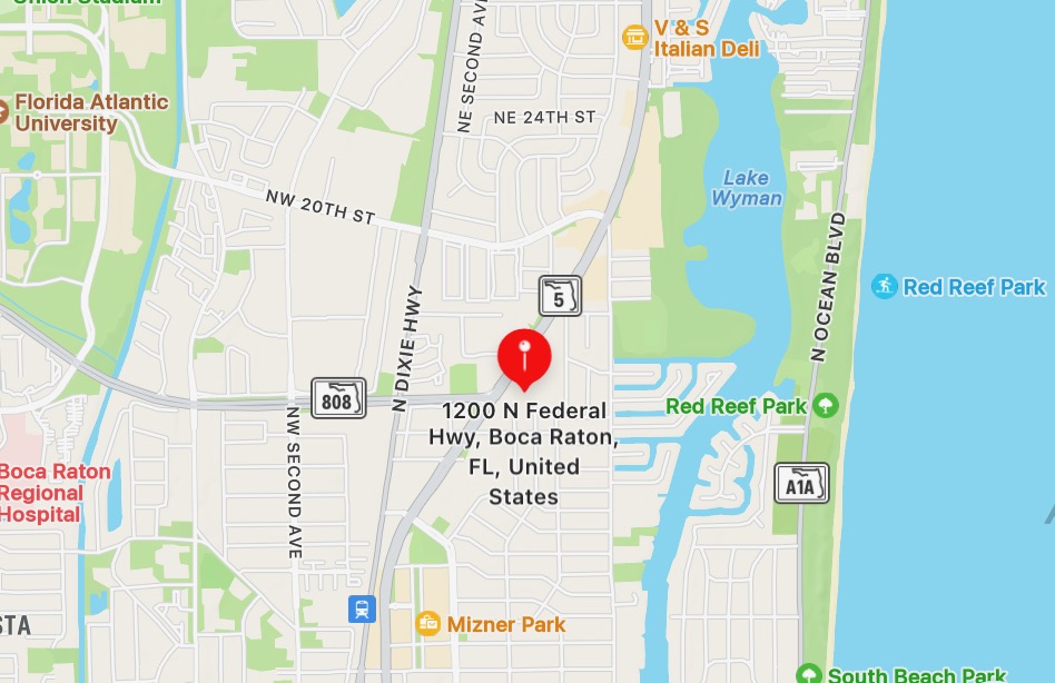 Boca Raton office map