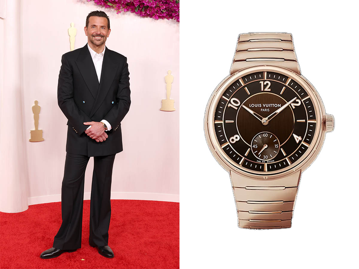 Oscars 2024 Bradley Cooper - Louis Vuitton Tambour​