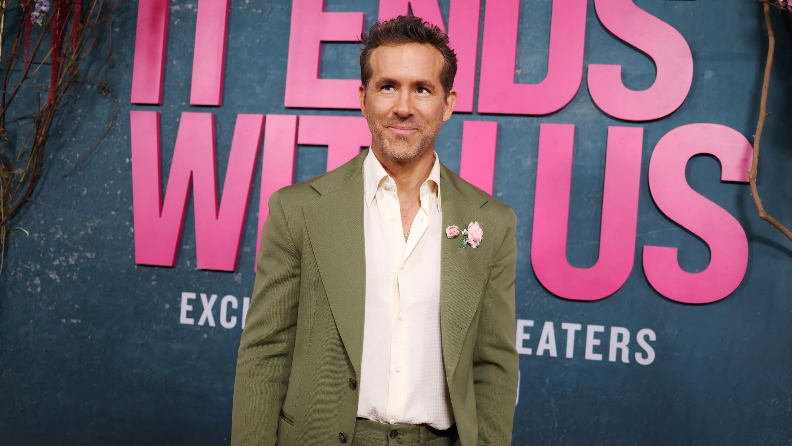 Ryan Reynolds Suit without Tie