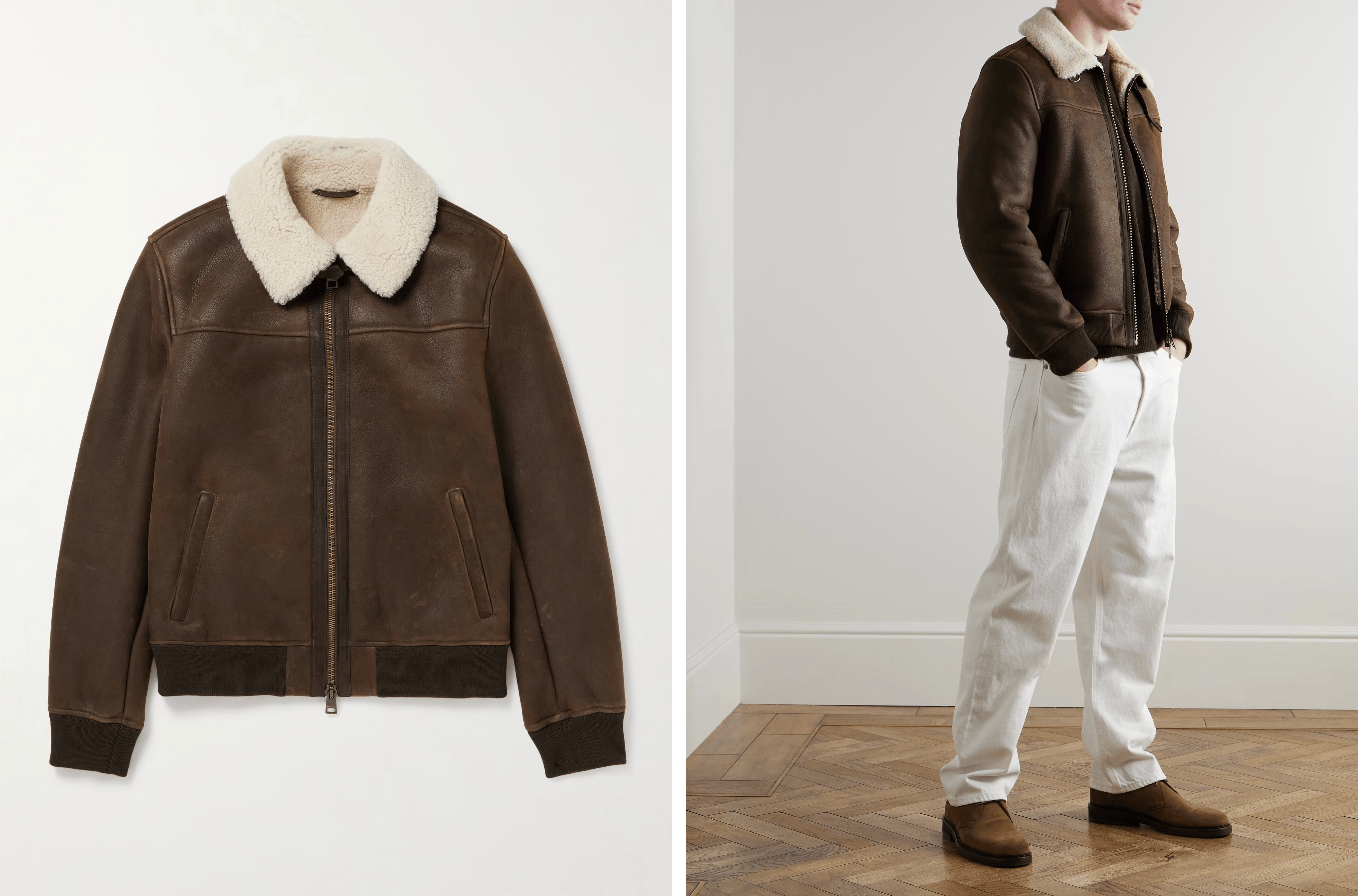 BOGLIOLI Shearling Bomber Jacket
