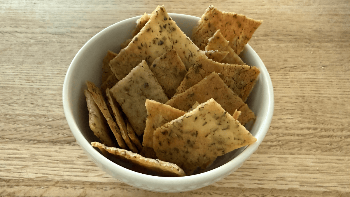 The Topsy Apron Sourdough Crackers with Herbs de Provence